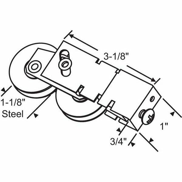 Strybuc Patio Door Roller Tandem 9-405A